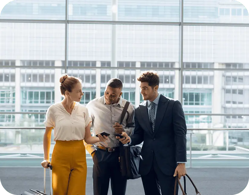 An All Aboard America motorcoach on the road