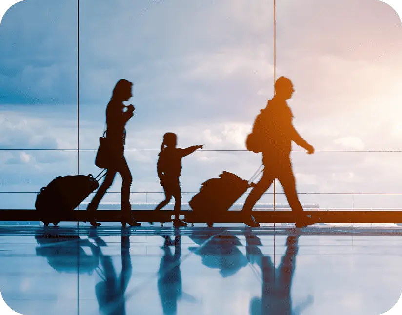 An All Aboard America motorcoach on the road